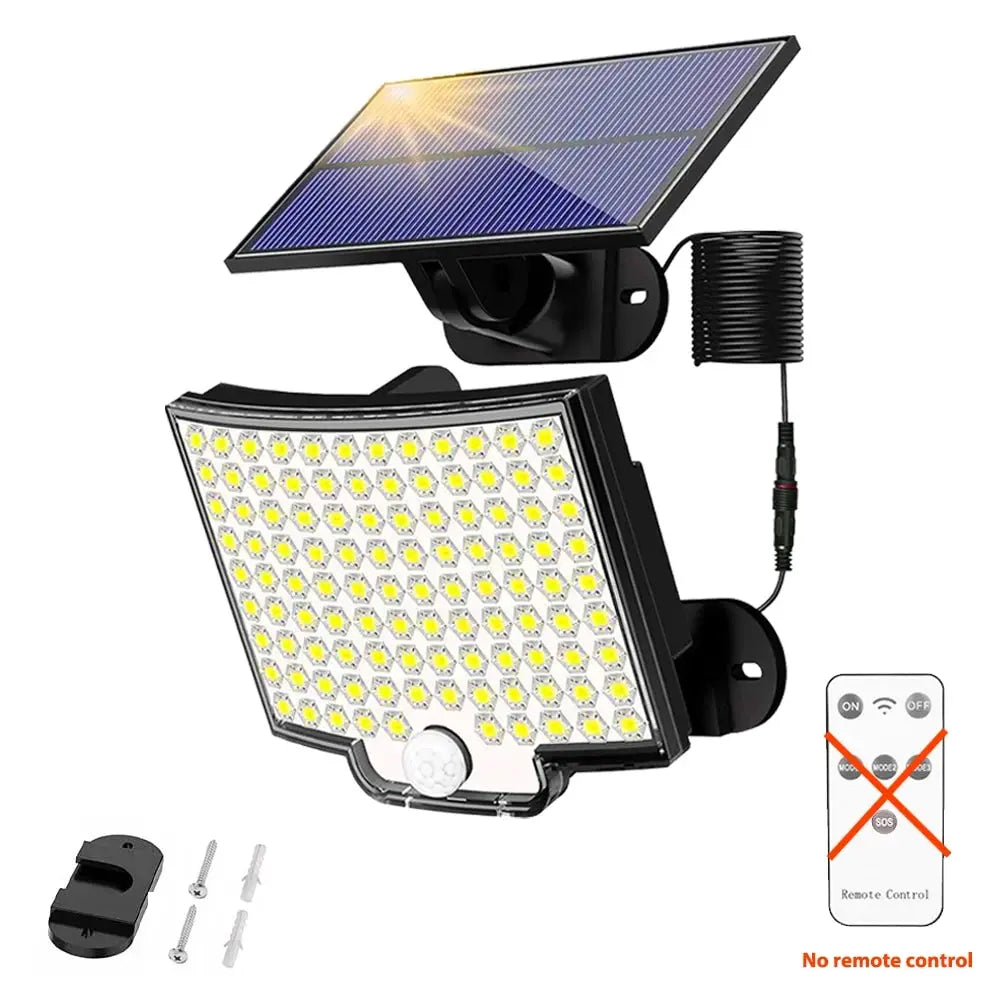 SolarNova Light | Solarbetriebene Außenleuchte | Bewegungssensor & Wetterfest | 106 LEDs