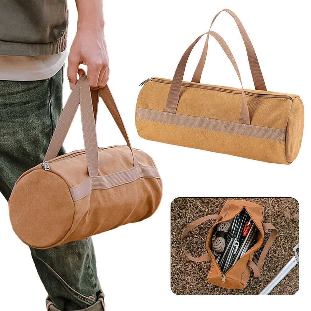 TrailPack Bag | Zelthering Tasche | Wasserabweisend & Atmungsaktiv | Canvas Natur