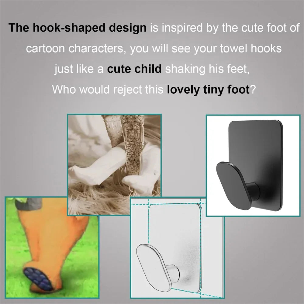 StickHook | Edelstahl Wandhaken | Selbstklebend & Rostfrei | Für Bad Küche Flur