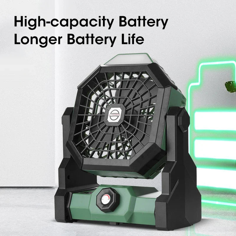 LumoFan Pro | Camping-Ventilator mit LED | 7800 mAh Akku | USB Wiederaufladbar