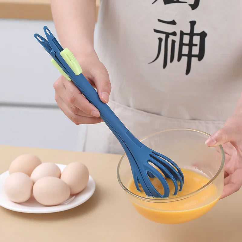 TriWhisk Pro | 3-in-1 Küchenhelfer | Schneebesen, Rührer & Zange | Ergonomischer Anti-Rutsch-Griff | Farbenfrohes Design