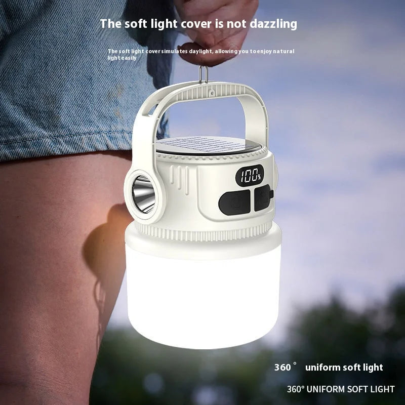 LumaGlow Solar Camping Light | 6 Light Modes | Portable & Rechargeable