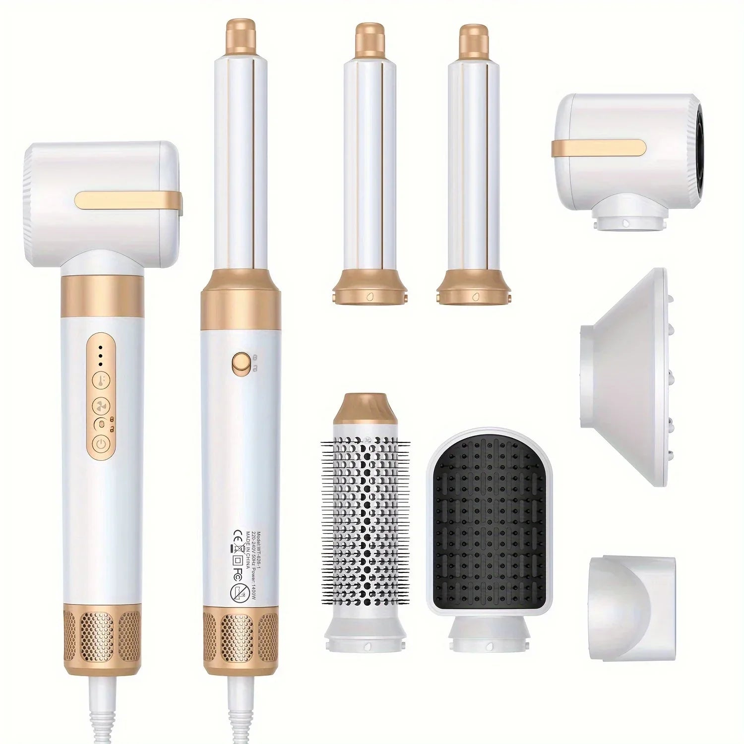 GlamAura | 7-in-1 Haartrockner & Auto-Curler | Brushless Motor, Hitzeschutz, Diffusor | Professionelles Styling für jeden Haartyp
