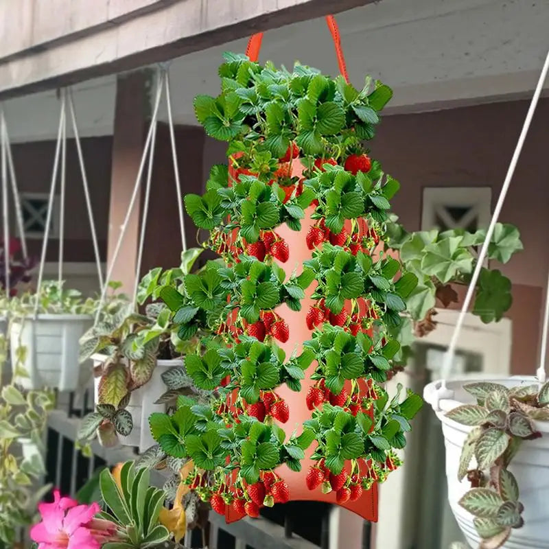 GreenGrow VertiBag | Hängende Pflanzentasche | Atmungsaktiv & Platzsparend | Für Balkon & Terrasse