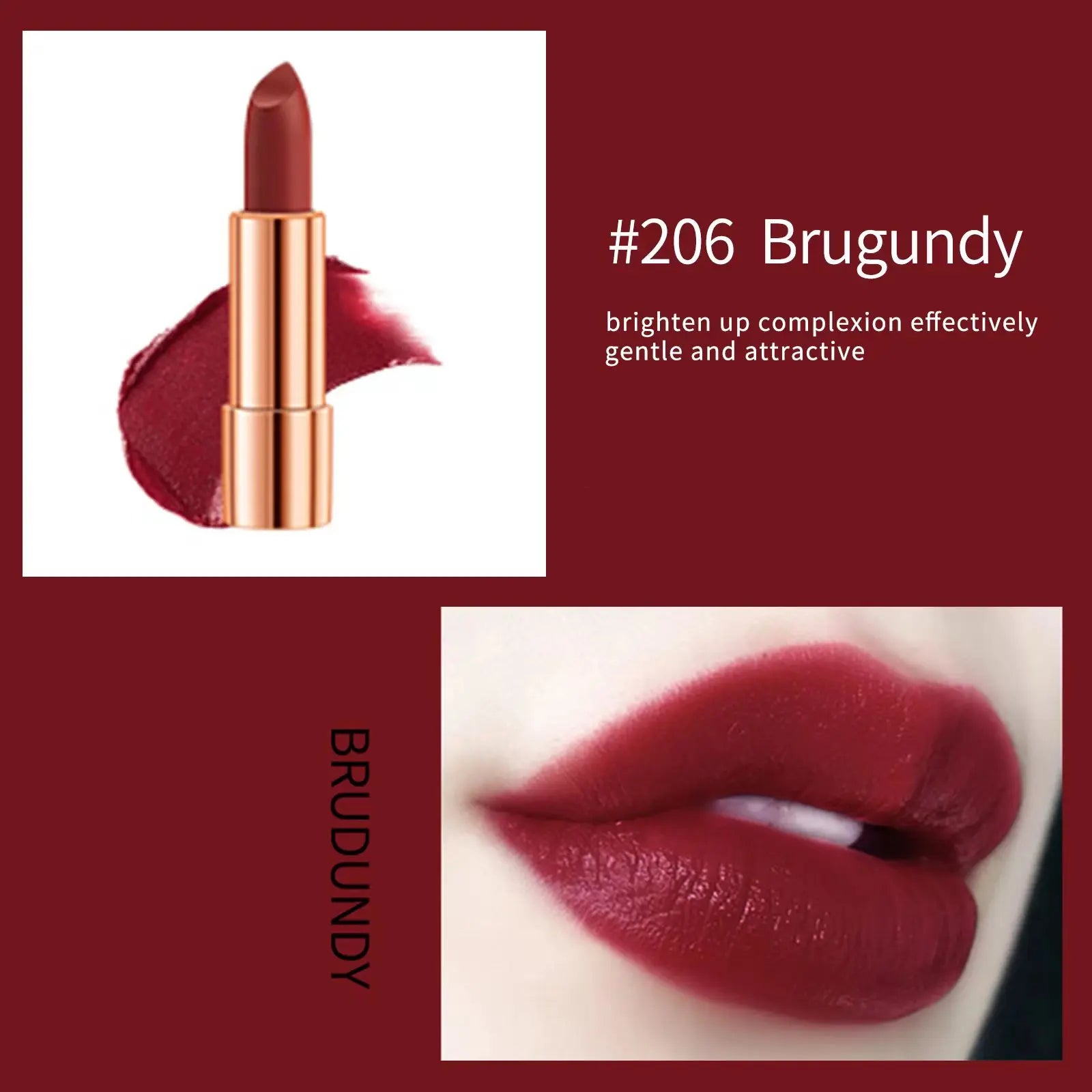 LuxeLips Trio | Mattes Lippenstift-Set | Wasserfest & Langhaftend | Mit Silber-Kettentasche