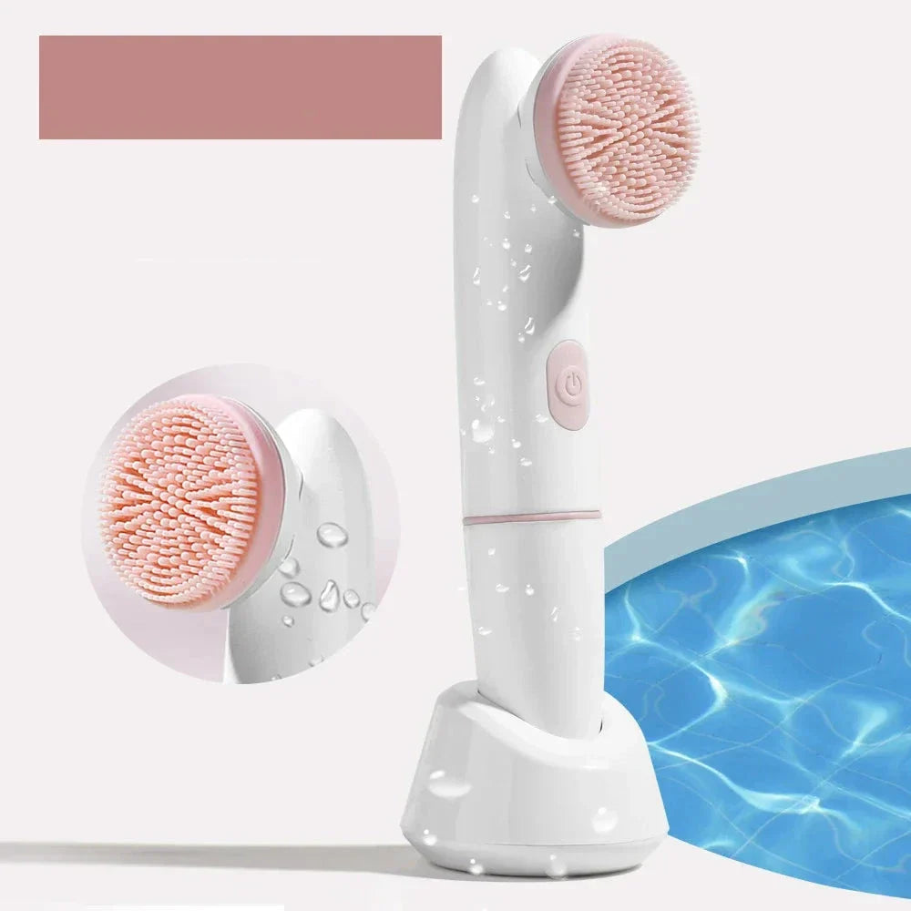 Silkiva 2-in-1 Reinigungsbürste | Sonic-Vibration & Massage | Für Empfindliche Haut | IPX6 Wasserdicht | Batteriebetrieben