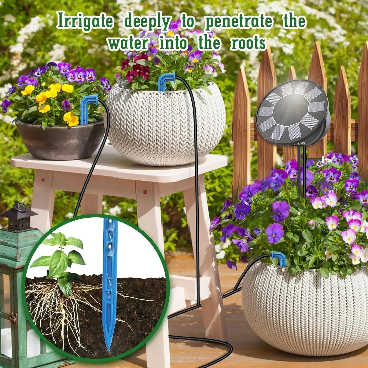 AquaSolis | Solar-Tropfbewässerung | Automatisch & programmierbar | Für Garten, Balkon & Gewächshaus