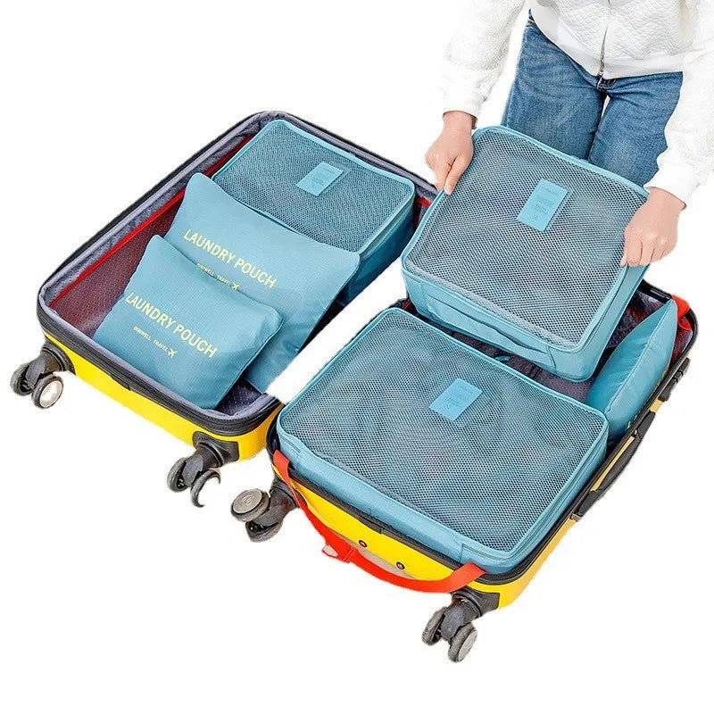 VOYSEC Packwürfel-Set | 6-teilig | Wasserabweisend & Platzsparend | Für Männer & Vielreisende