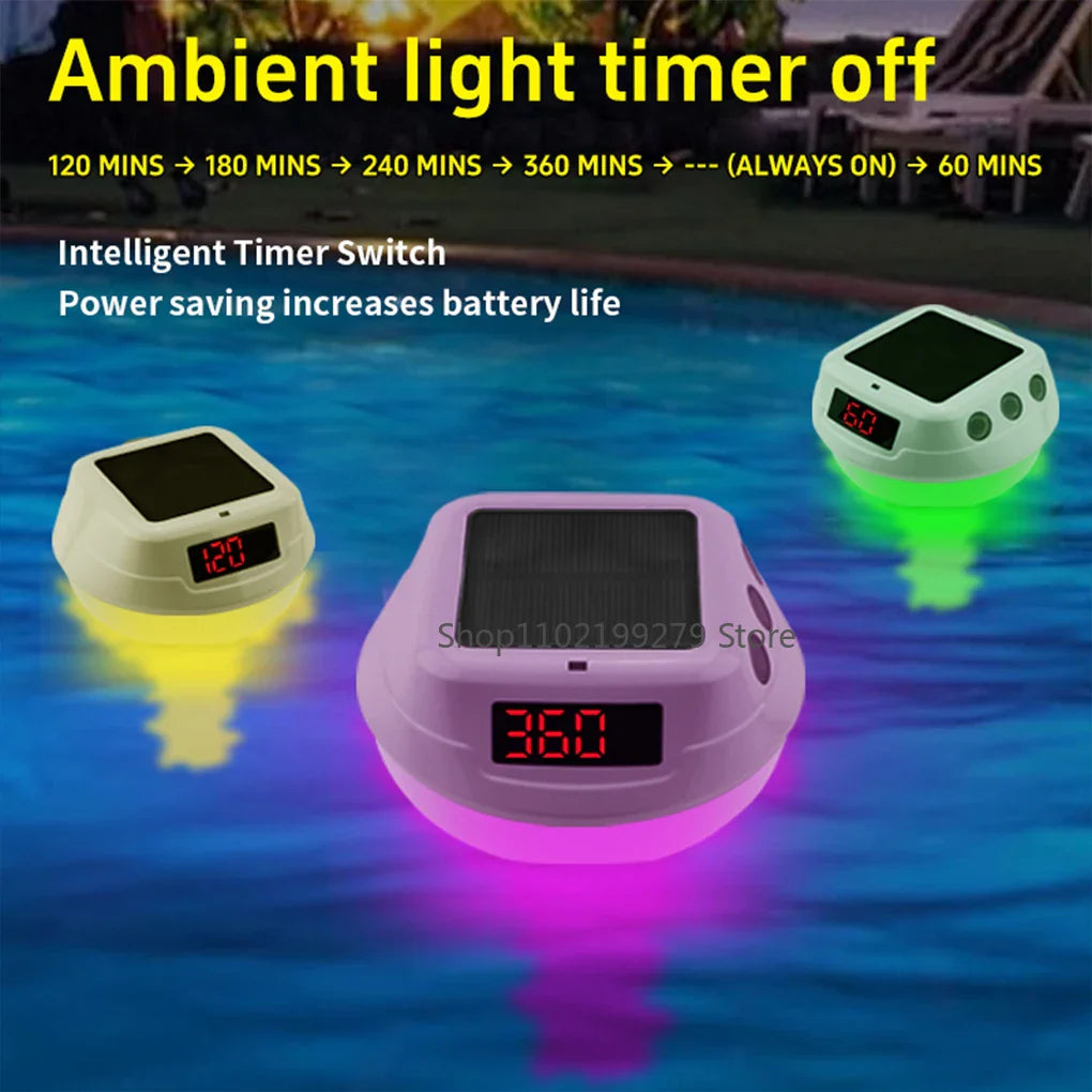 AquaLicht | Pool Thermometer | Solar & Funk | Farbige LED-Anzeige