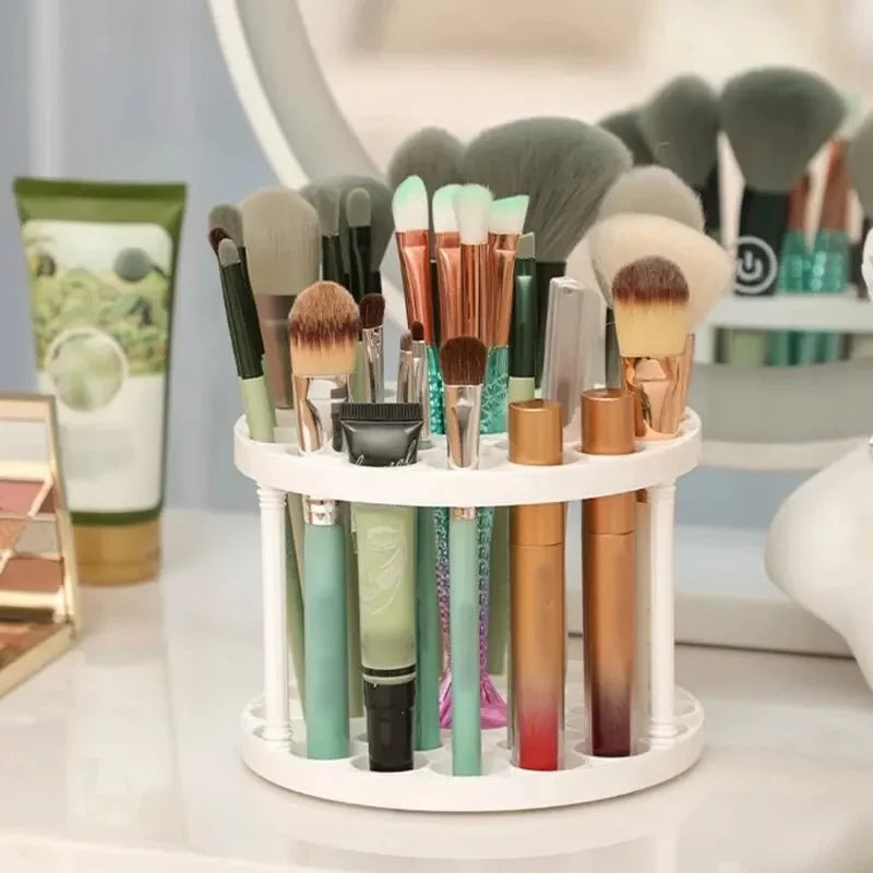 Glamova SpinTower | Kosmetik Organizer Mit 360° Drehung | Für Pinsel, Lippenstifte & Mehr