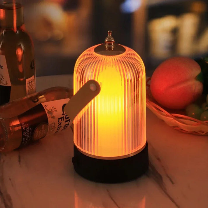 LumaCage Tischlampe | Kabellos & Warmweiß | Retro-Vogelkäfig Design | 1800 mAh Akku