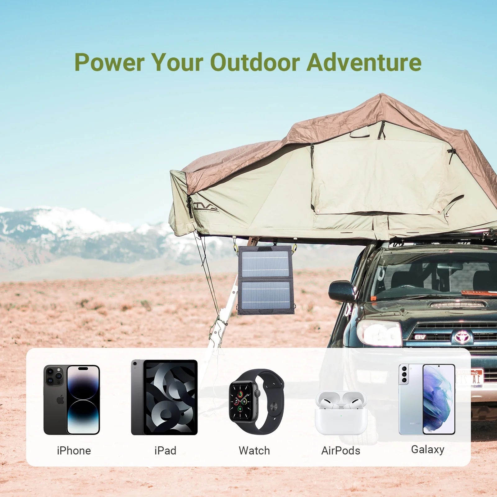 SolarSwift 10W Ladepanel | Faltbar & Ultraleicht | Wasserdicht & Robust | Für Camping, Wandern & Outdoor