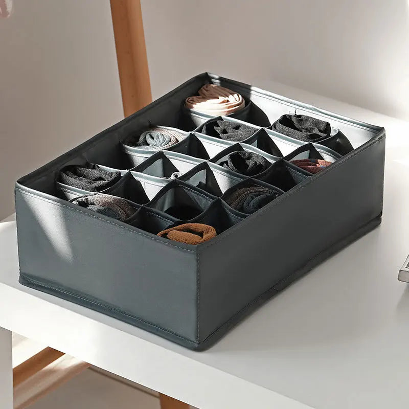 Clothivo Schubladen-Organizer | Faltbar & Waschbar | Für Unterwäsche, Socken & Accessoires