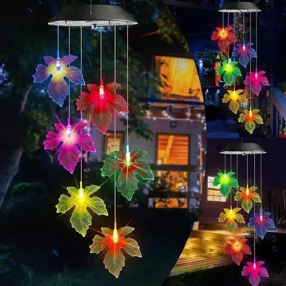 Auraluma | Solar Windspiel | Farbwechselnde LED | Wetterfest Für Außen