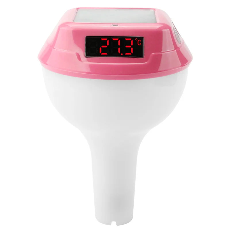 AquaLicht | Pool Thermometer | Solar & Funk | Farbige LED-Anzeige