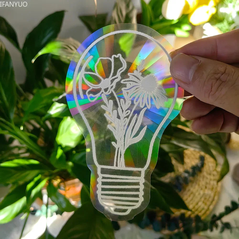 SunGlow Fenstersticker | 3D Regenbogen-Effekt | Selbstklebend & Wiederverwendbar