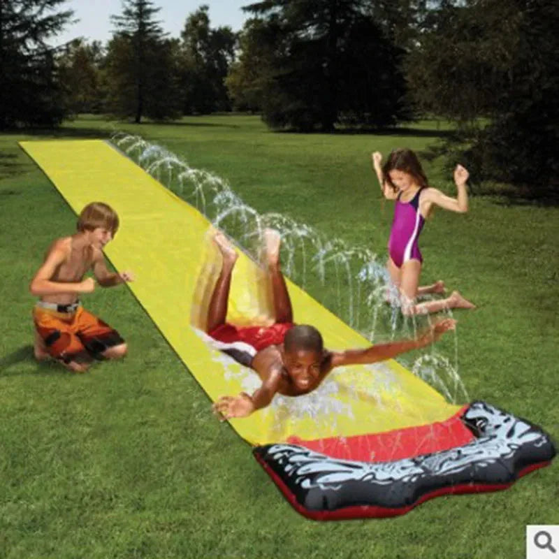 SplashGlide Wasserrutsche | Mit Sprinkler & Rutschboards | Aufblasbar | Für Garten & Sommer