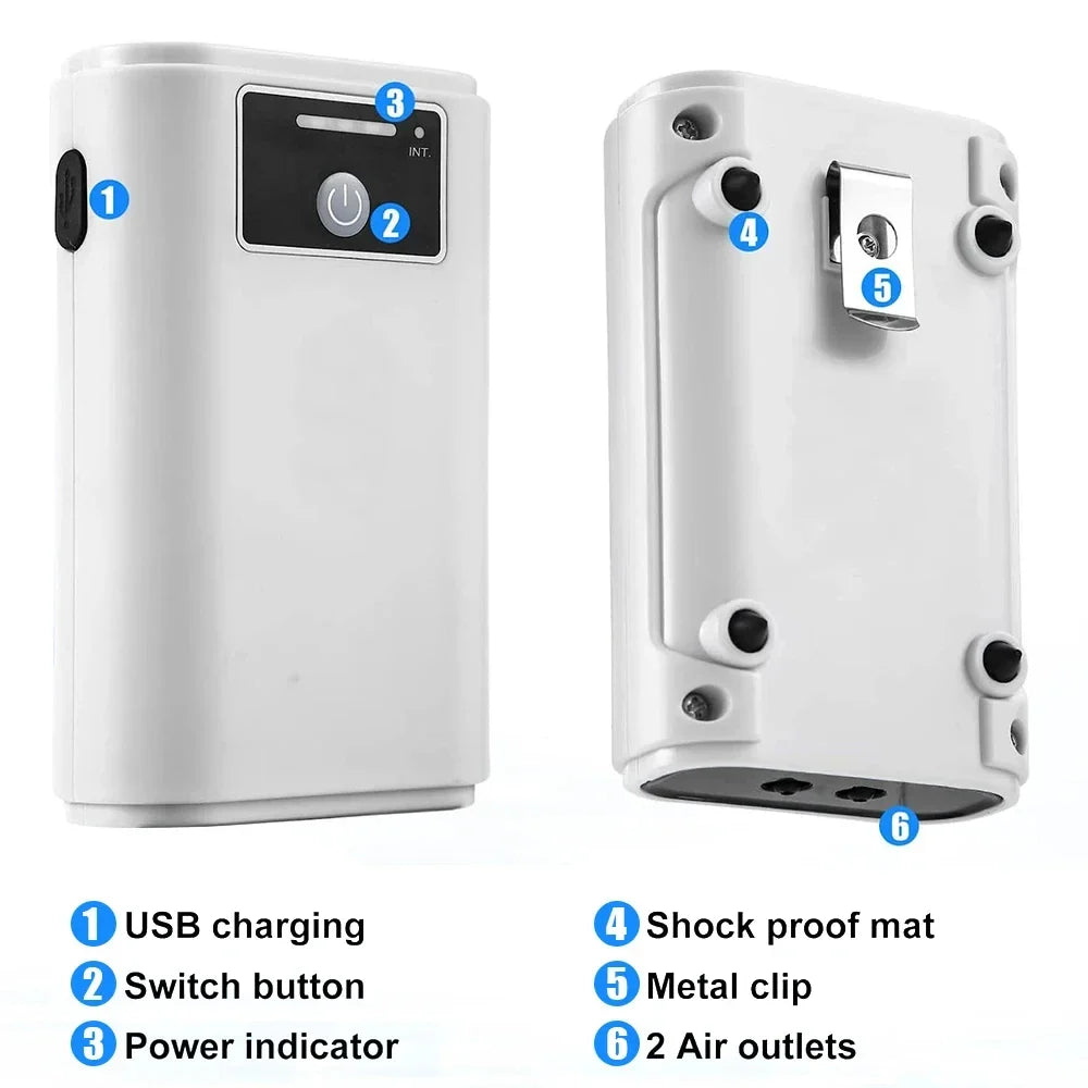 OxyFlow EcoPro | Intelligente Sauerstoffversorgung | Flüsterleise | 6000mAh Akku