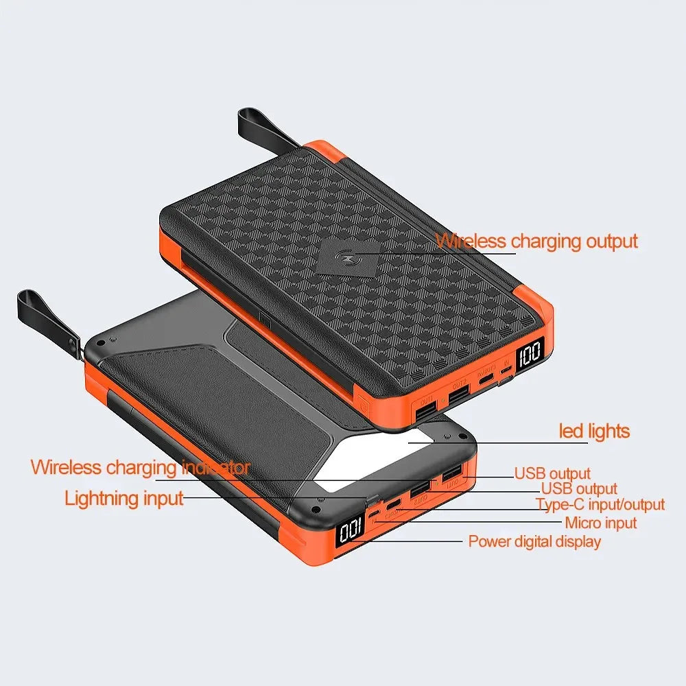 VoltMate Flip 15W Solar Powerbank | Schnellladung & Qi Wireless | Kompakt & Wetterfest