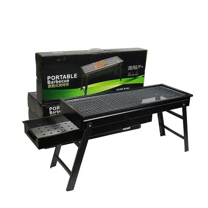 GrillVoyager | Faltbarer Holzkohlegrill | Groß & Tragbar | Camping & Outdoor BBQ