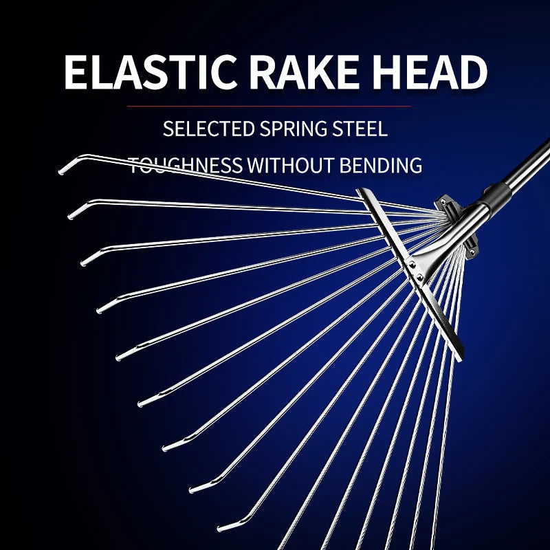 GardenPro MiniRake | Teleskop-Rechen | Edelstahl | Für Feinarbeiten