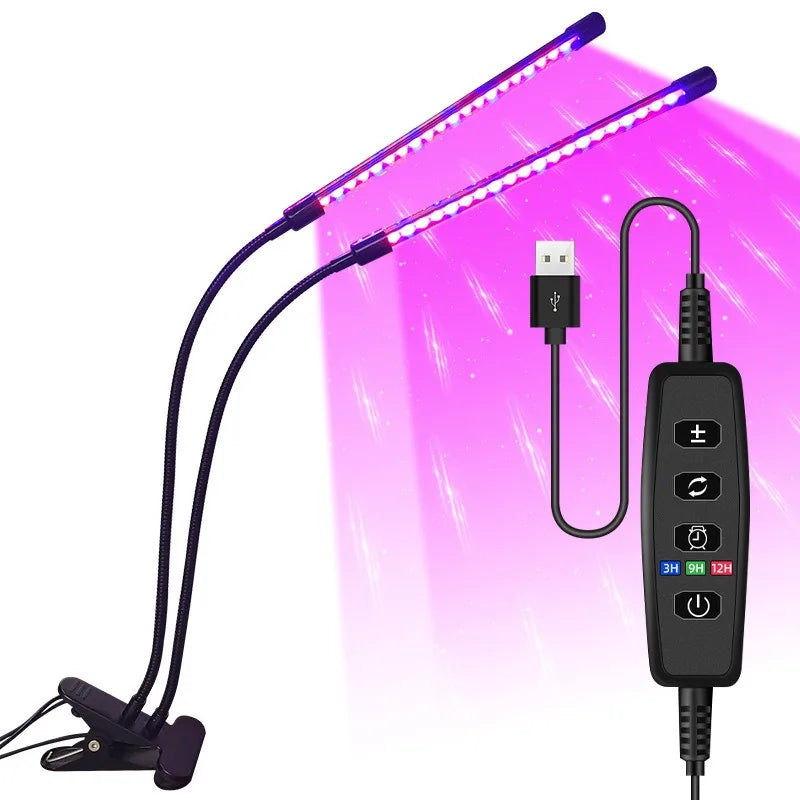 LumiPlant LED Pflanzenlampe | USB Grow Light | 1–4 Köpfe | Dimmbar mit Timer