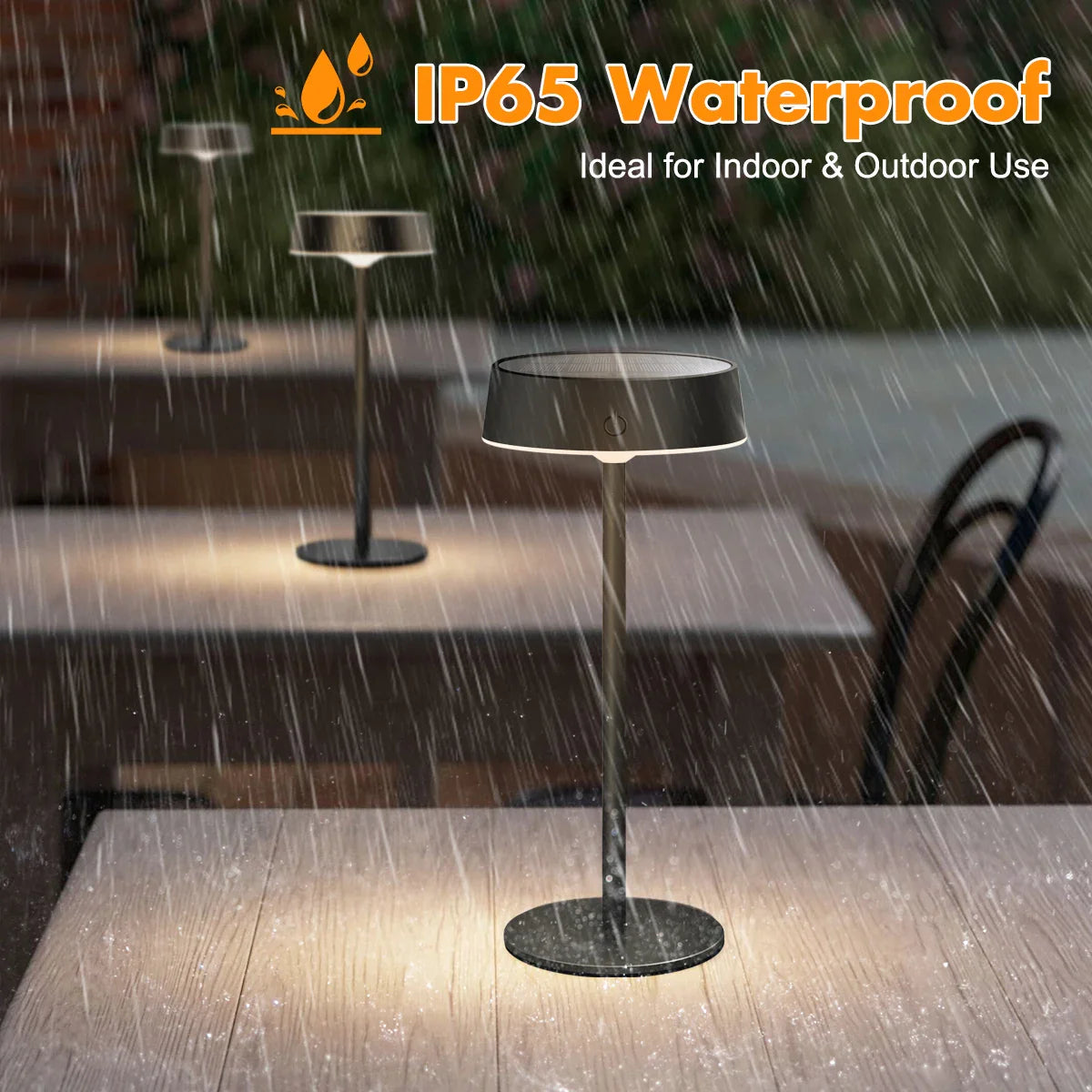 LumaSolar | Solar Tischlampe | 3 Lichtfarben & Dimmbar | Wetterfest und Kabellos