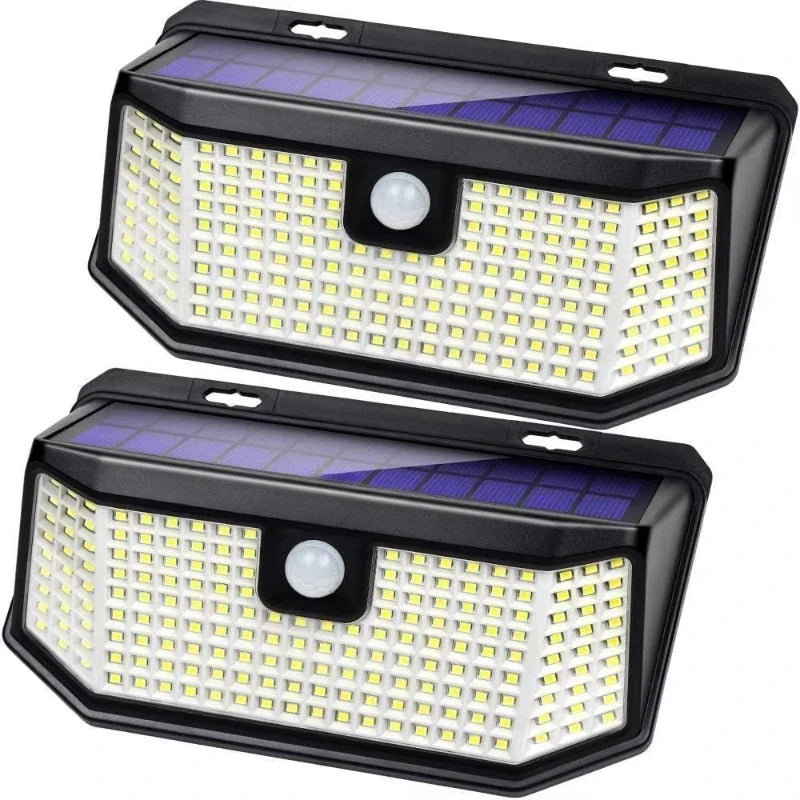 BrightShield 102 LED Solarleuchte | 3 Modi | Bewegungssensor | Wetterfest | Für Garten & Einfahrt