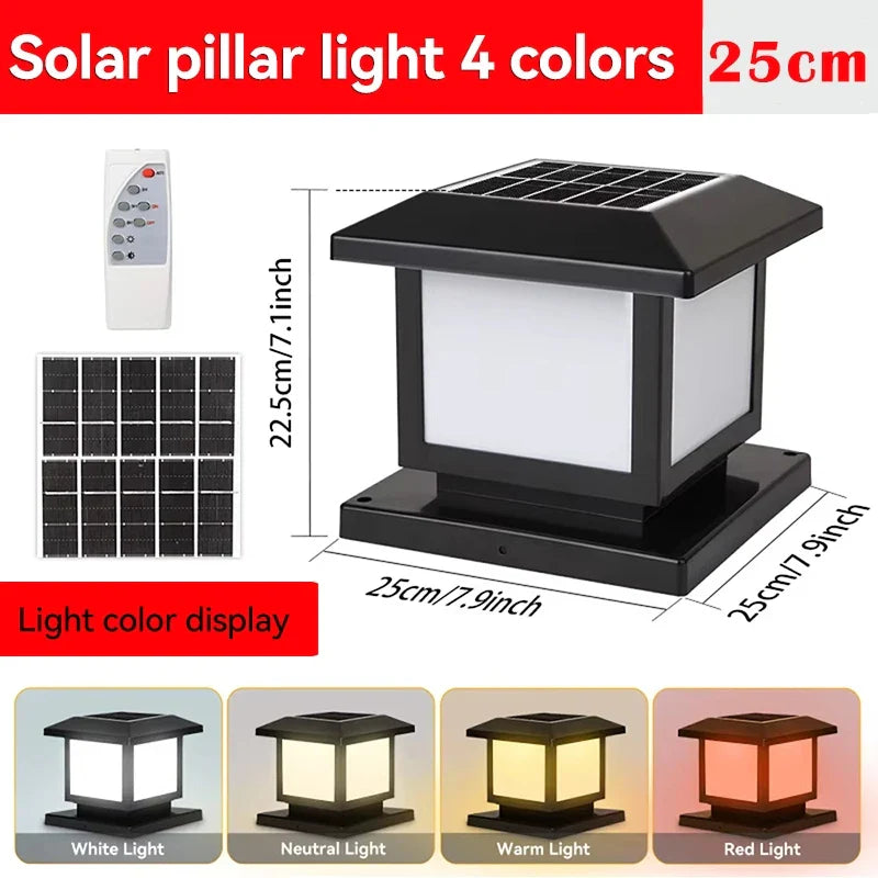 Solara LightSphere Solar-Lichtsäule | 4 Lichtfarben & Fernbedienung | IP65 Witterungsbeständig