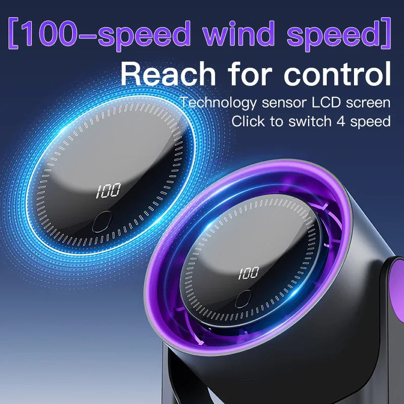 Aerolora Tischventilator | Rotorlos & Leise | 100 Stufen | USB-Bladeless Fan