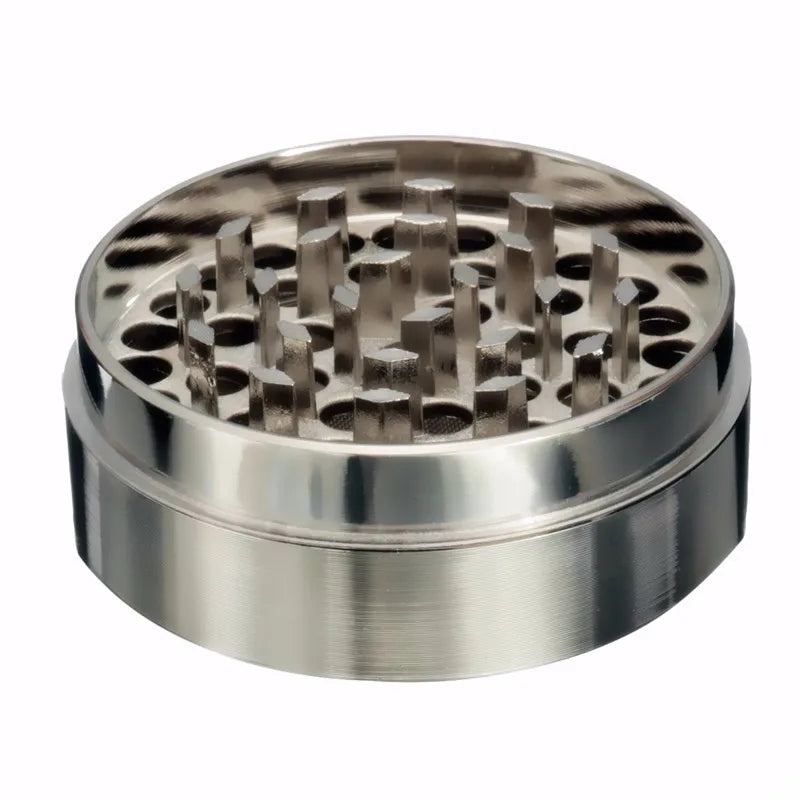Herbora Kräutermühle | Aluminiumgehäuse | Diamantschliff-Zähne | 4-teilig mit Sieb