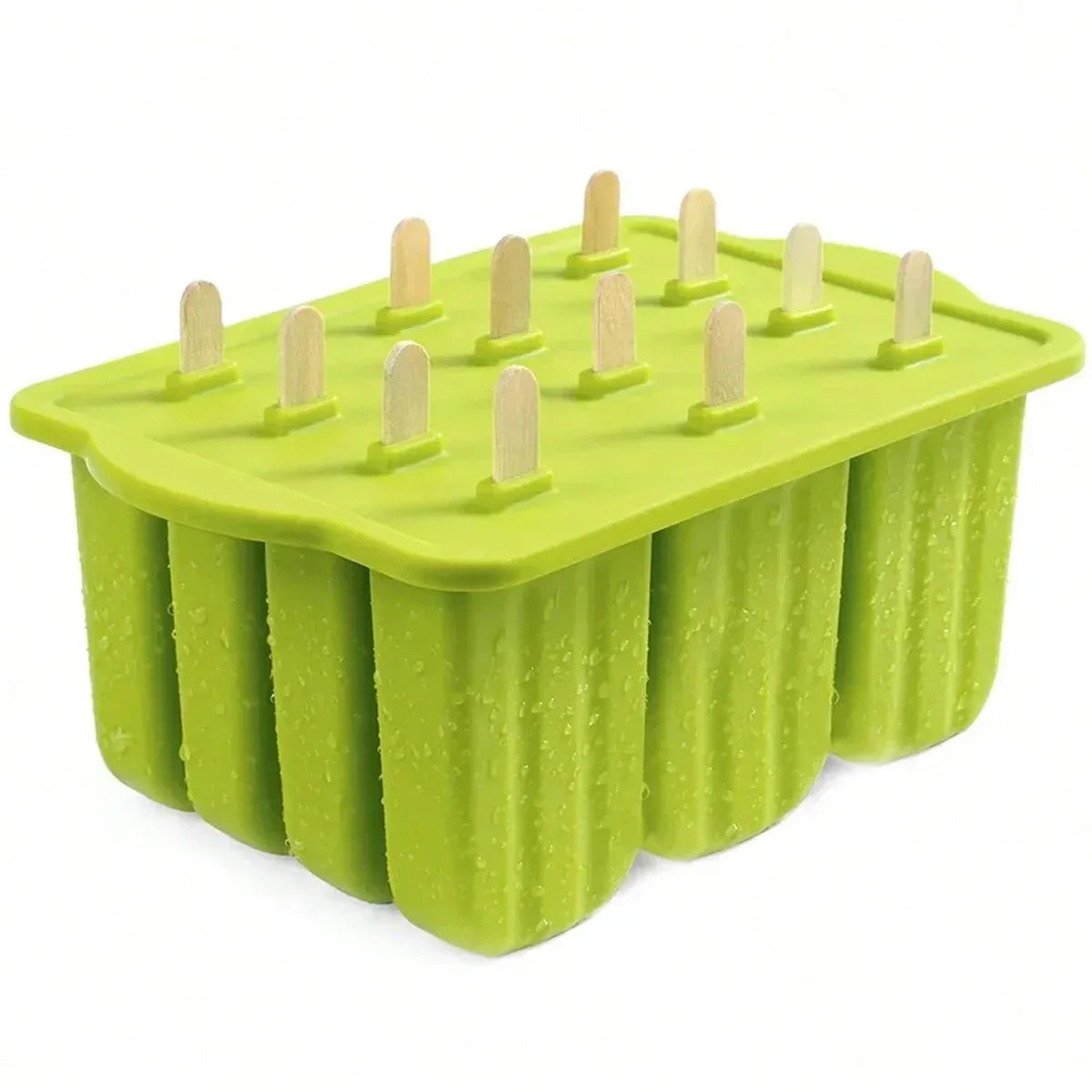 PopFreeze | Silikon Eisformen-Set | BPA-frei & Wiederverwendbar | Mit Holzstielen für DIY Eis