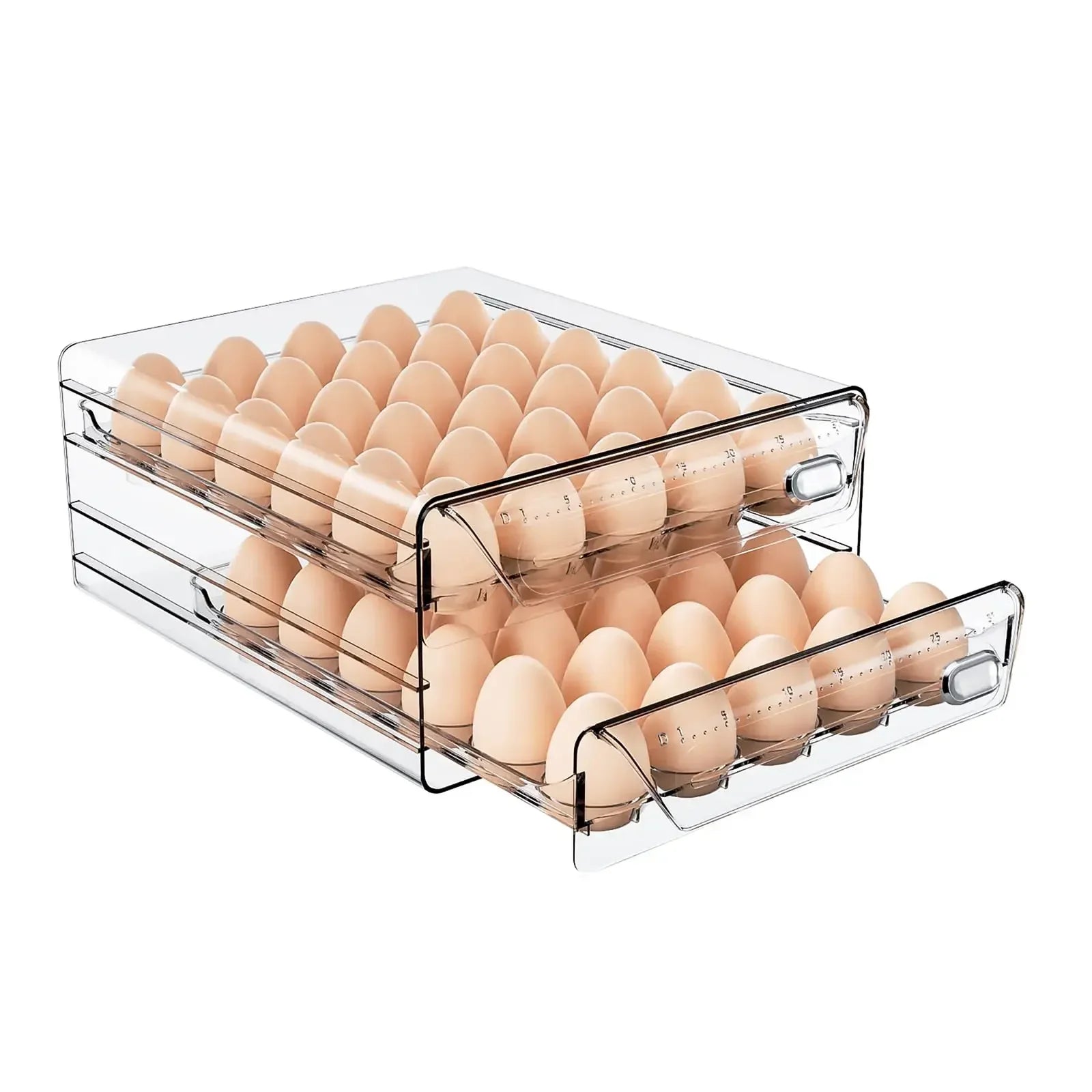 EggKeeper Pro | XXL Eieraufbewahrungsbox | 60 Eier Kapazität | Mit Datumsanzeige & Schubladensystem | Hygienisch & Platzsparend