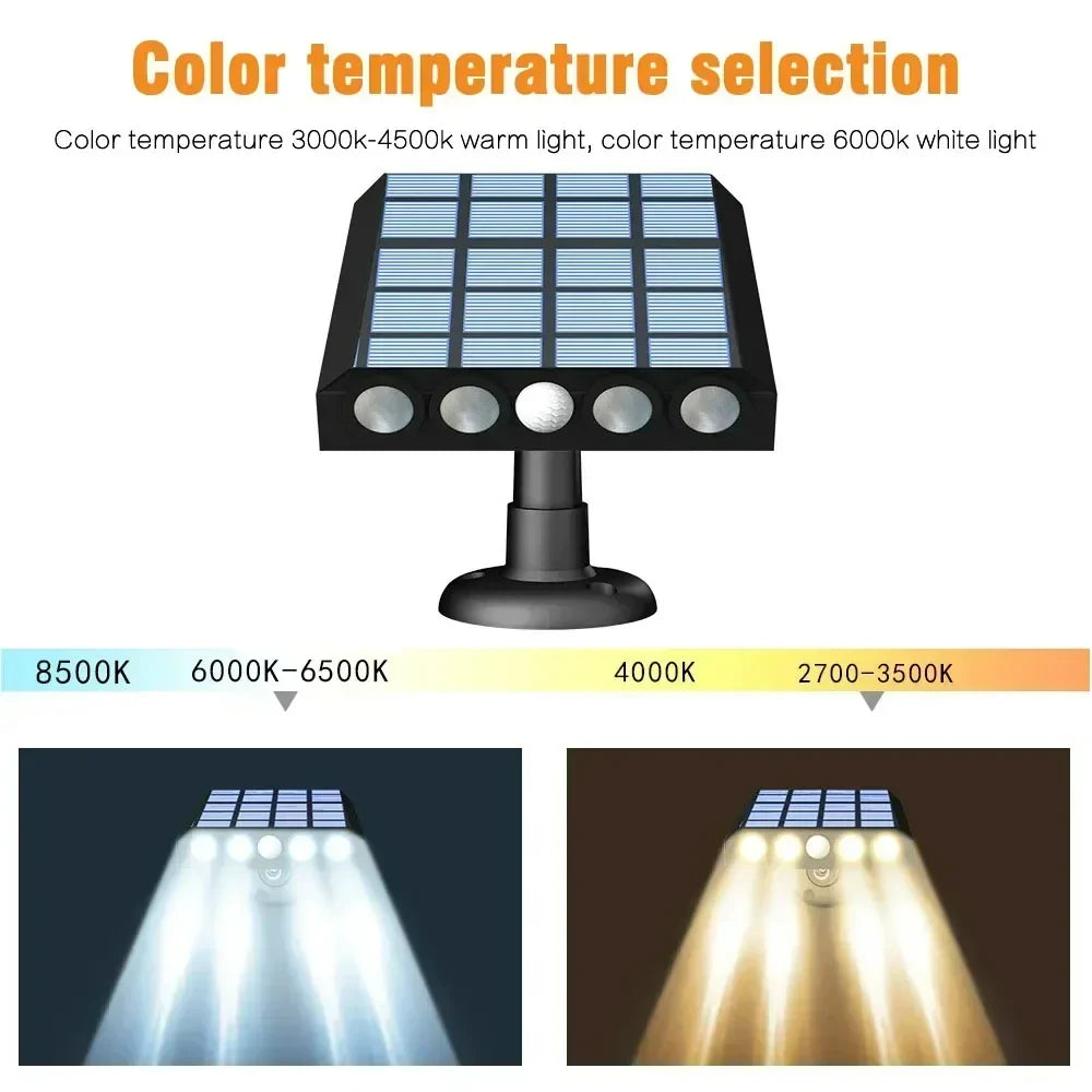 LumaVita Solarlicht | Mit Bewegungsmelder | 4 LED | Wetterfest & Kabellos