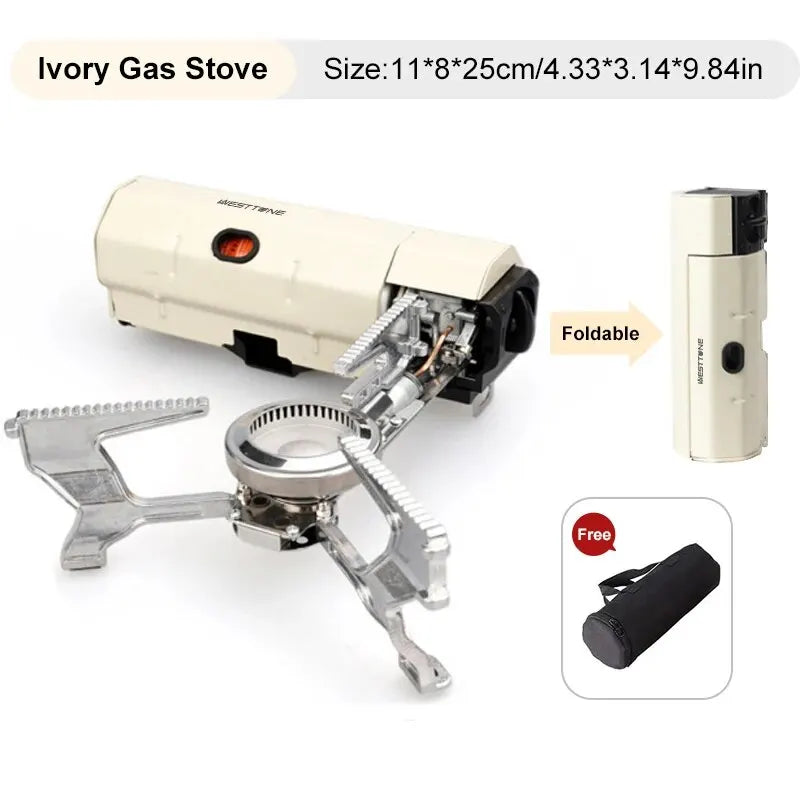 TRAVO FlexCook 2670W Camping Gaskocher | Faltbar & Kompakt | Robustes Edelstahlgehäuse | Schnelles Kochen