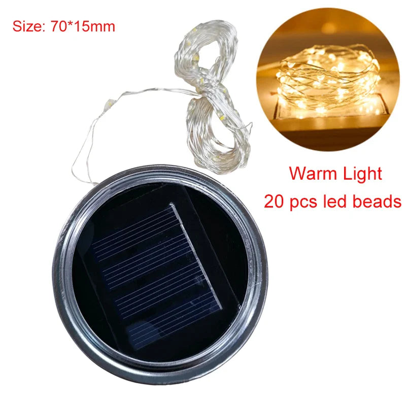 GlowJar Solar Deckellichter | Solarbetrieben | Warmweiße LED Lichterkette | Für Garten & Balkon