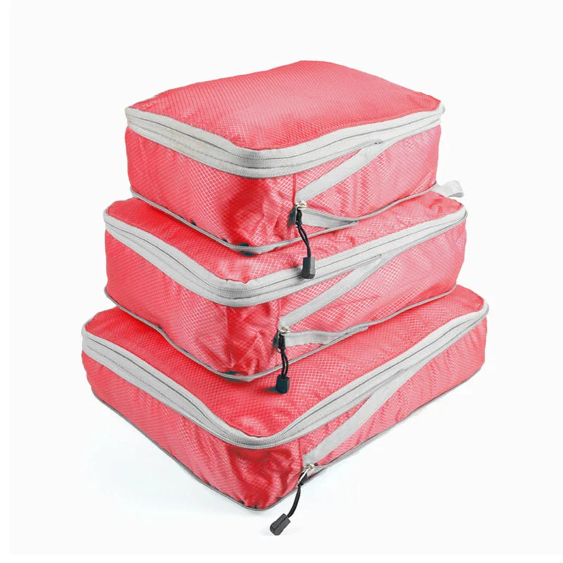PackMate | Kompressions-Reiseset | Platzsparend & Organisiert | Atmungsaktive Mesh-Taschen