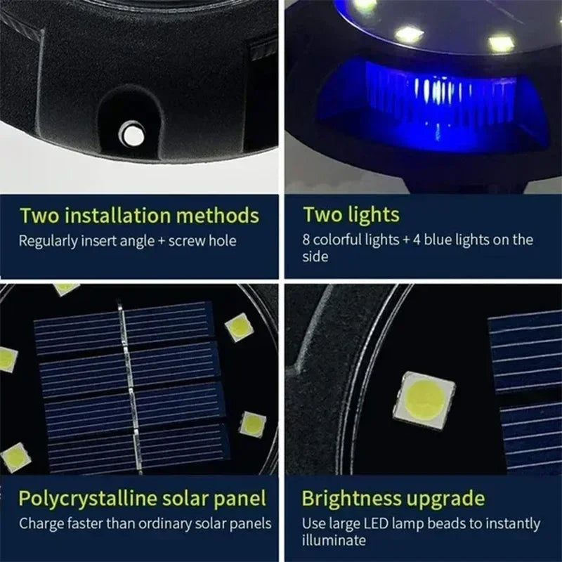 GlowPath SolarLight | 12 LEDs | Automatischer Lichtsensor | Wetterfest & Robust