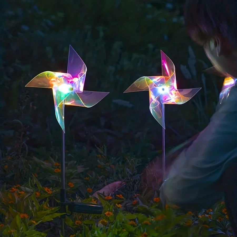 SolarWindzauber | LED Windmühlen-Lampe | Garten & Balkon | Automatisch & Dekorativ