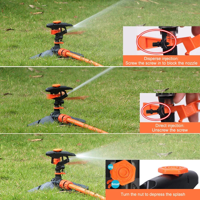 HydroJet Sprinkler | Automatische Rotation | Hydraulisch Betrieben | Einstellbare Sprühfläche