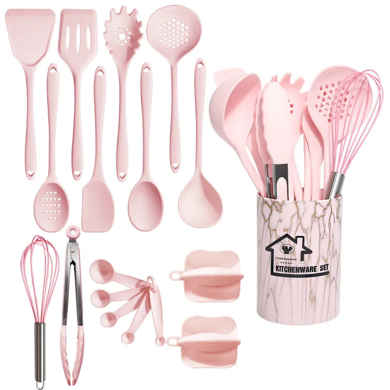 Rosellina | Küchenutensilien-Set | Silikon, BPA-frei, 18-teilig | Für stilvolles Kochen & Backen