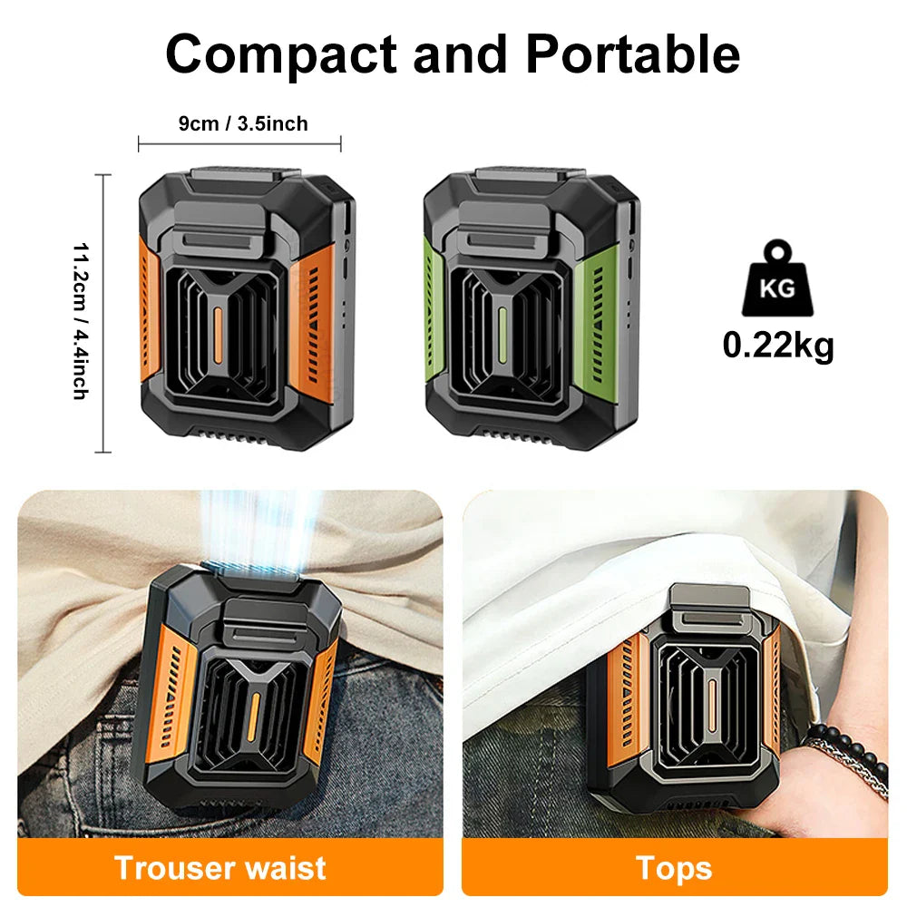 Venturio 3-in-1 Clipventilator | Mit LED & Powerbank | Tragbar & Leistungsstark | 4000 mAh Akku