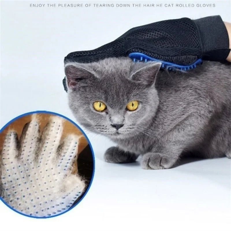 FellGlow Pflegehandschuh | Natürliche Massagefunktion | Für Hunde & Katzen | Entfernt Haare & Schmutz