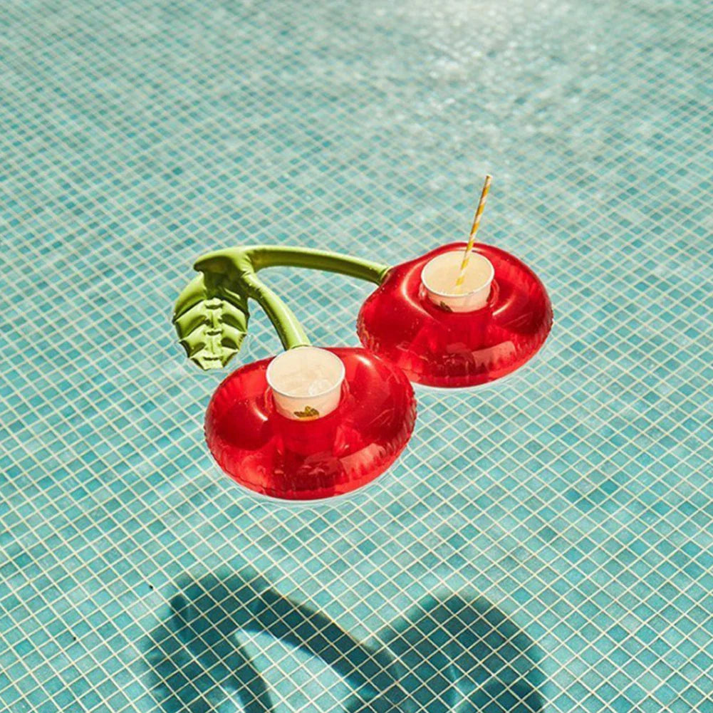 Floata CherryCup | Aufblasbarer Getränkehalter | Poolparty Must-Have | Fruchtiges Design