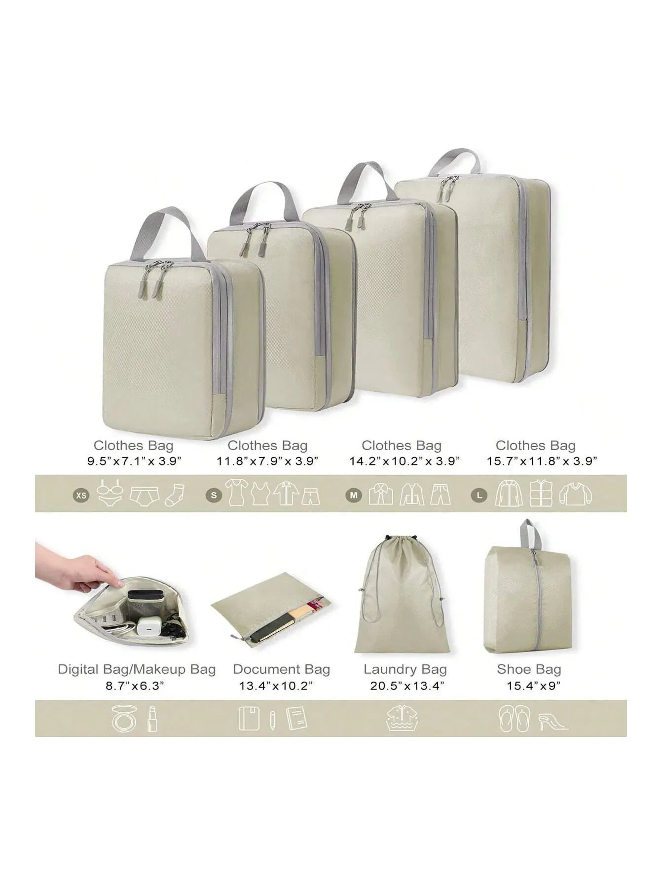 Ordiva Reiseorganizer | Komprimierbar & Leicht | Vielseitige Aufbewahrung | Travel Essential