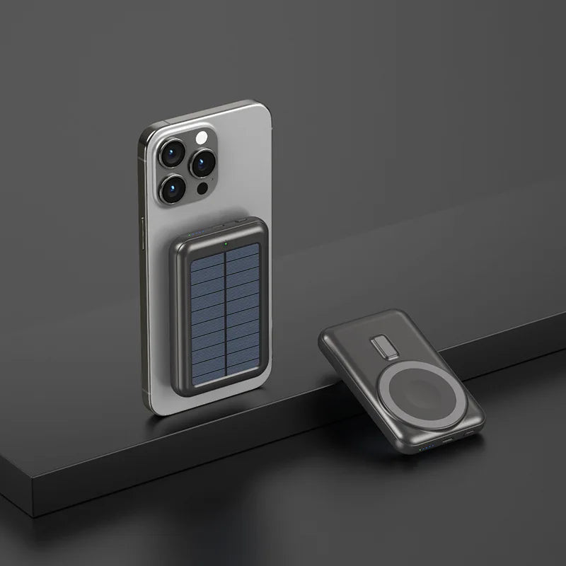PowerNova SolarCharge 20.000mAh Powerbank mit MagSafe & Wireless Charging | USB-C & Solar Aufladung
