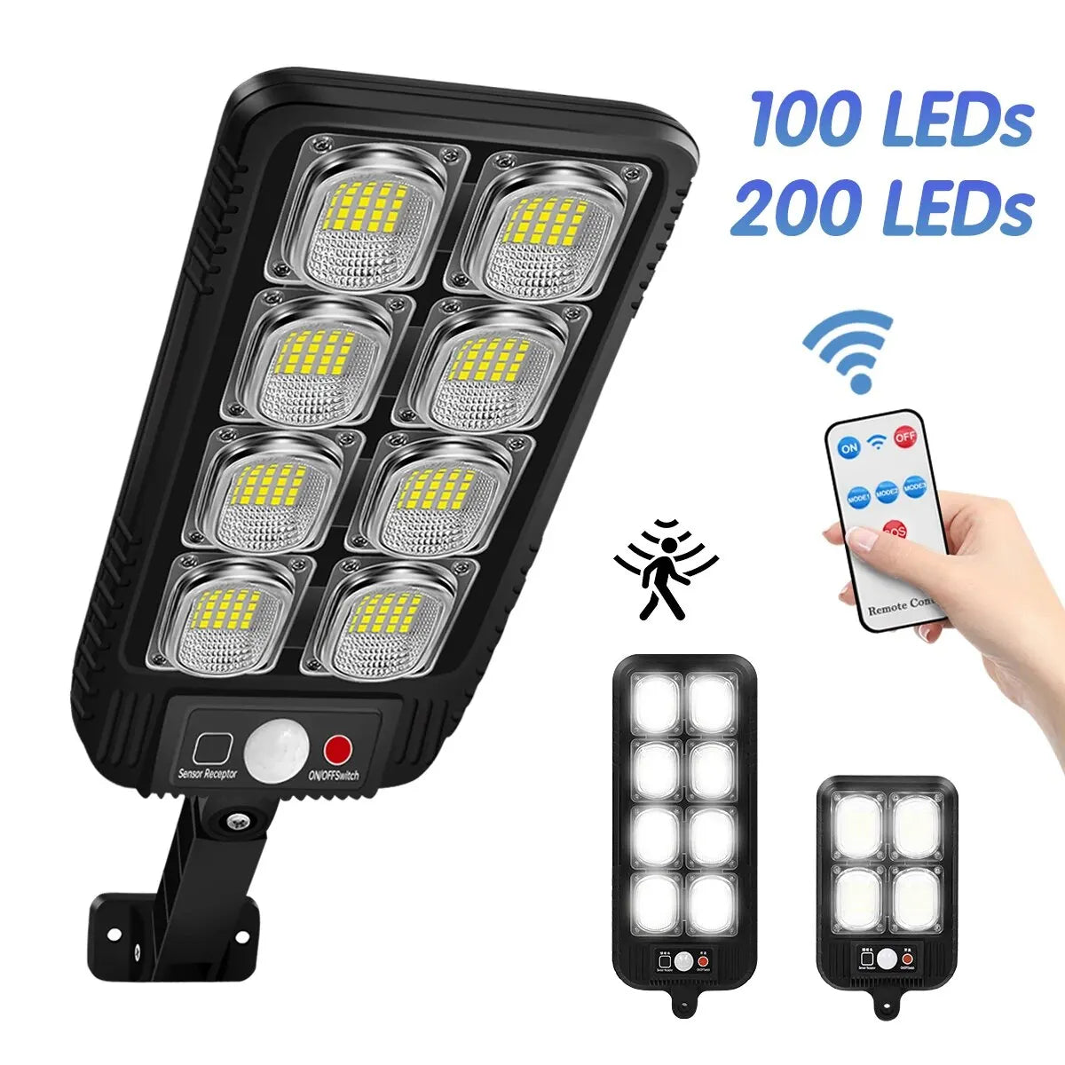 SolarFlux Pro Solarstrahler | 100 LEDs | Intelligente Bewegungserkennung