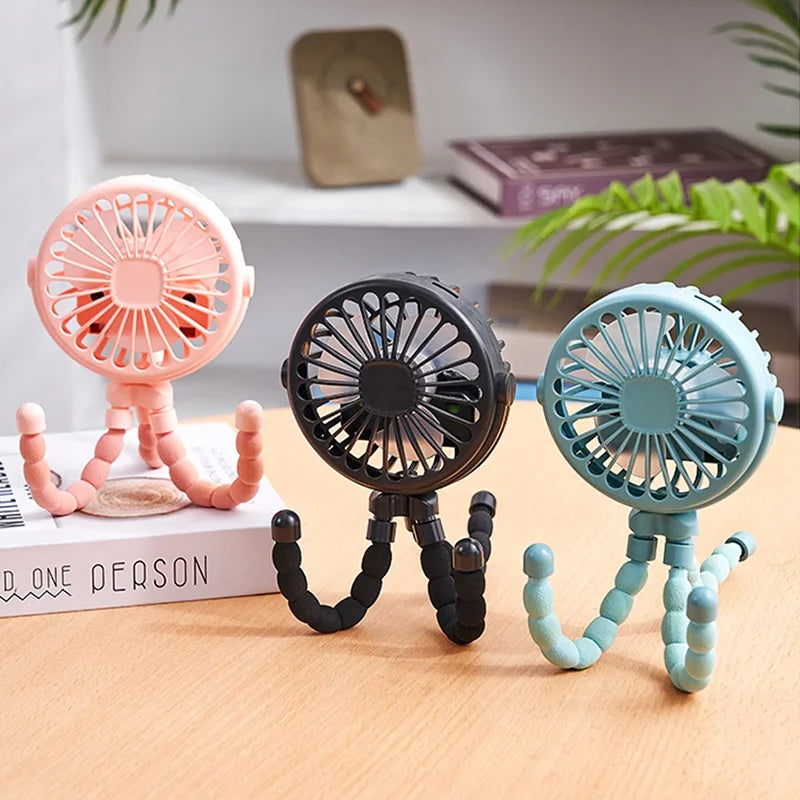 Breziona Mini-Ventilator | 360° Drehbar | USB & Akku | 3 Stufen | Ultrakompakt