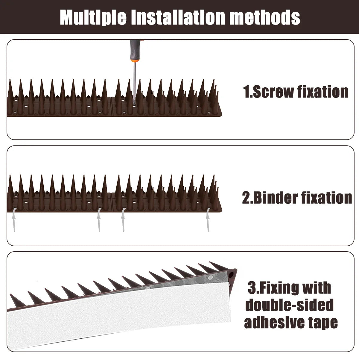 BirdGuard Spikes | Humane Bird Repellent | Flexible and Adjustable | Safe for All Birds