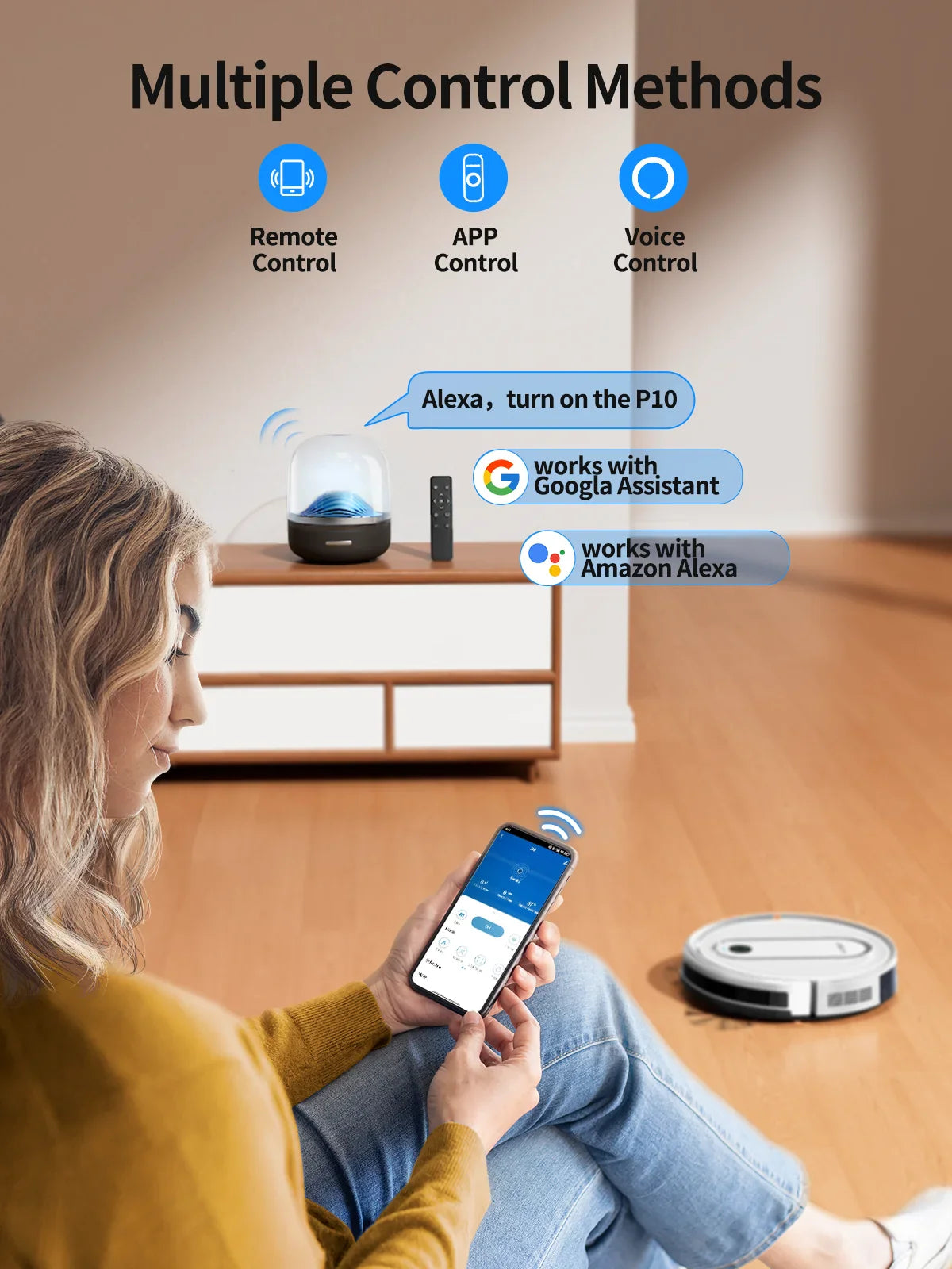 SmartClean P10 | 2-in-1 Saug- und Wischroboter | Gyroskop Navigation | App Steuerung